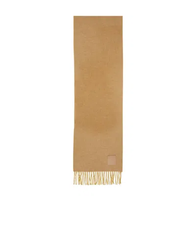 Loewe Fringed Scarf In Nude