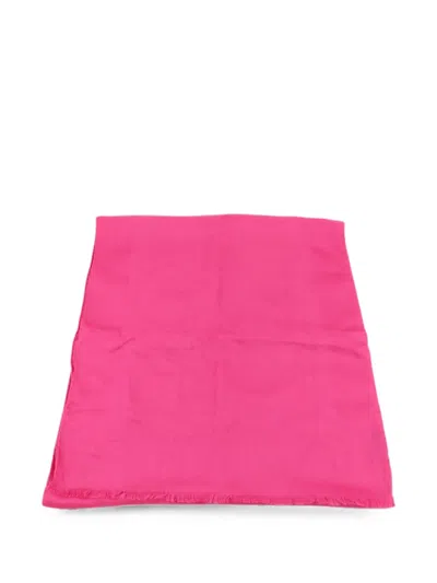 Pre-owned Loewe Fringed Scarf In Pink