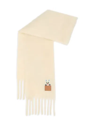 Loewe Fringed Scarf In Neutral