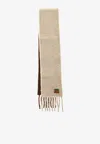 Loewe Fringed Wool-blend Scarf In Multi