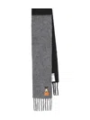 Loewe Fringed Wool Scarf In Gray