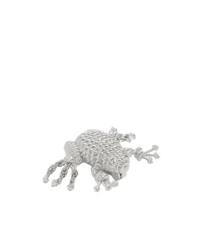 Loewe Frog Brooch In Silver