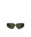 Loewe Womens Transparent Dark Gre Small Butterfly-frame Acetate Sunglasses In Blue