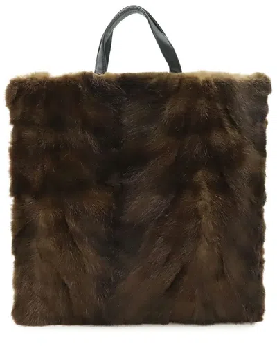 Pre-owned Loewe Fur Tote (authentic Pre-loved)