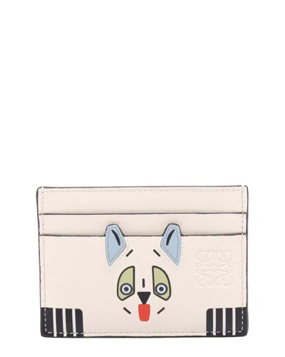 Pre-owned Loewe Futurist Cat Card Case (authentic Pre-loved) In Neutral