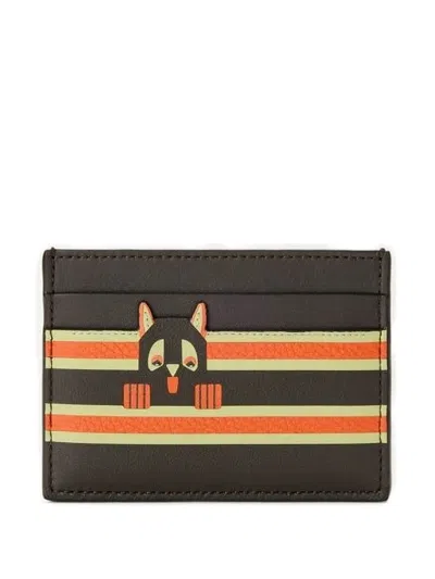 Loewe Futurist Cat Cardholder In Brown