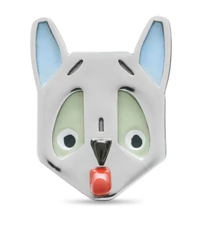 Loewe Futurist Cat Dice Bag Charm In Multi