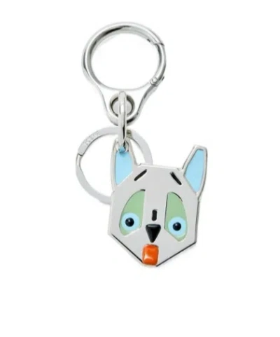 Loewe Futurist Cats Keychain In Metallic