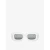 Loewe Womens White G736270x18 Rectangle-frame Acetate Sunglasses In Gray
