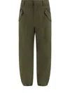 Loewe Gabardine Cargo Trousers In Green