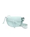 Loewe Mini Gate Dual Bag In Soft Calfskin And Jacquard In Blue