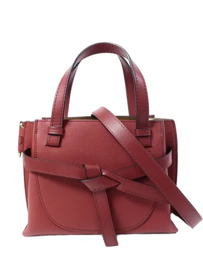 Pre-owned Loewe Gate Knot Tote Bag In Red