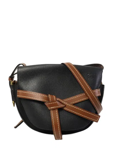 Pre-owned Loewe Gate Leather Cross Body Bag In Black