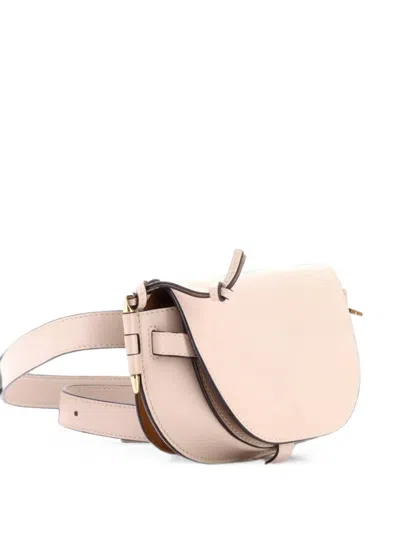 Pre-owned Loewe Gate Leather Mini Belt Bag In Neutrals