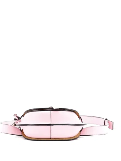 Pre-owned Loewe Gate Leather Mini Belt Bag In Pink