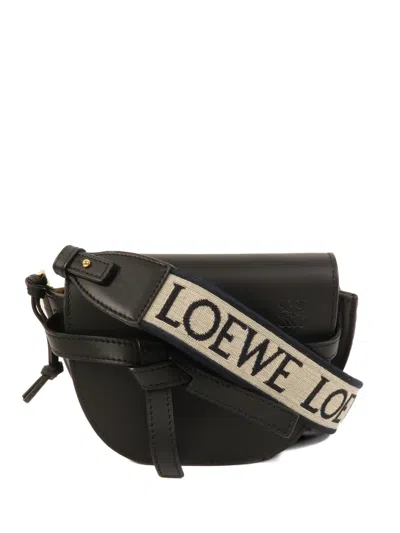 Pre-owned Loewe Gate Leather Shoulder Bag In Black