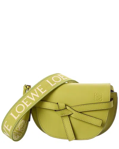 Loewe Gate Mini Dual Leather Shoulder Bag In Green