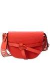 Loewe Mini Gate Dual Bag In Soft Calfskin And Jacquard In Orange