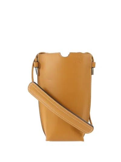 Pre-owned Loewe Gate Pocket Phone Bag In Neutral