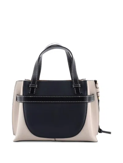 Pre-owned Loewe Gate Tote Leather Mini Satchel In Black