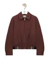Loewe Womens Coffee Belted Classic Cotton-blend Jacket In Brown