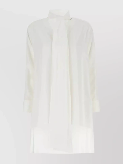 Loewe Generously Cut Blouse In Lightweight Fabric In White