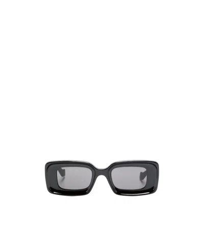 Loewe Geometric Frame Sunglasses In Black