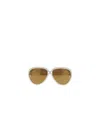 Loewe Geometric Frame Sunglasses In Green