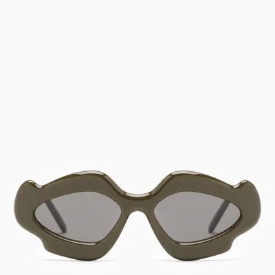 Loewe Geometric Green Acetate Sunglasses For Women