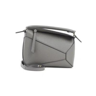 Loewe Geometric Origami-inspired Structured Handbag In Gray