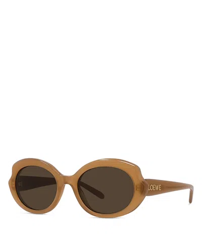 Loewe Geometric Sunglasses, 54mm In Burgundy