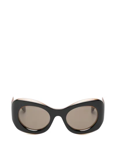 Loewe Geometric-frame Sunglasses In Brown
