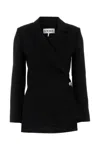 Loewe Black Jacket With Anagram Pebble Button Women