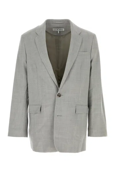 Loewe Giacca In Lana Grigia  Uomo In Green