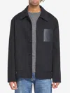 Loewe Mens Black Workwear Leather-pocket Wool And Cashmere Jacket In Black