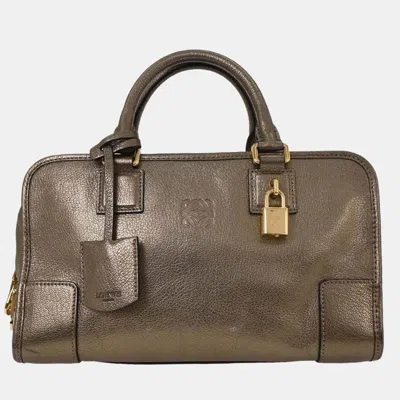 Pre-owned Loewe Gold Amazona 28 Handbag