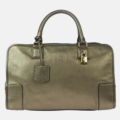 Pre-owned Loewe Gold Amazona 36 Handbag