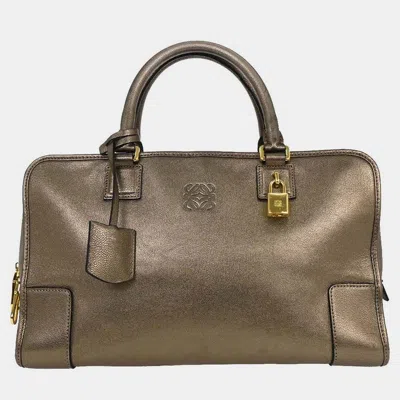 Pre-owned Loewe Gold Amazona 36 Handbag