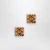 Loewe Anagram Cube Stud Earrings In Gold