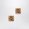 Loewe Anagram Cube Stud Earrings In Gold