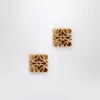Loewe Anagram Cube Stud Earrings In Gold
