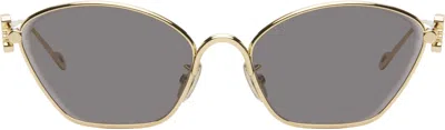Loewe Gold Anagram Hexagonal Sunglasses