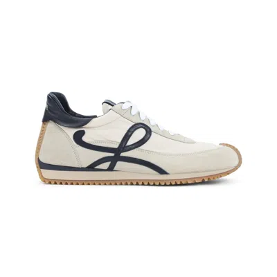 Loewe Gold Calf Leather Flow Runner 2.0 Sneakers In Animal Print