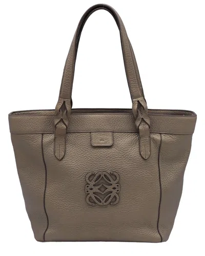 LOEWE LOEWE GOLD CALFSKIN LEATHER FUSTA ANAGRAM TOTE (AUTHENTIC PRE-LOVED)