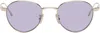 Loewe Gold Groove Round Sunglasses In 32y Gold / Violet