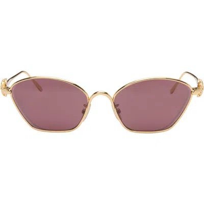 Loewe Gold Hexagonal Anagram Sunglasses In Shiny Endura Gold /