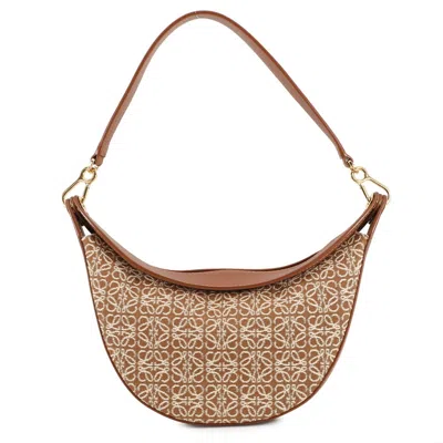 Pre-owned Loewe Gold Jacquard Leather Shoulder Bag ()