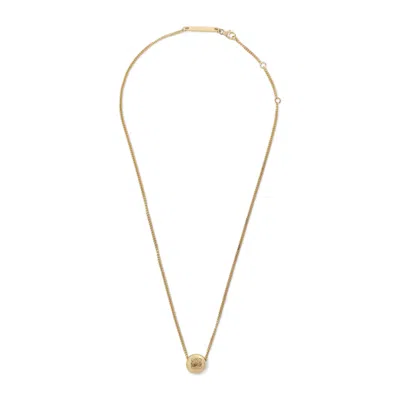 Loewe Gold Pebble Pendant Silver Necklace In Neutral
