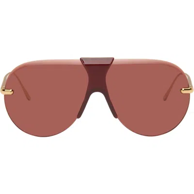 Loewe Gold Safari Sunglasses In Brown