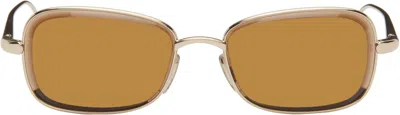 Loewe Gold Seashell Sunglasses In Brown